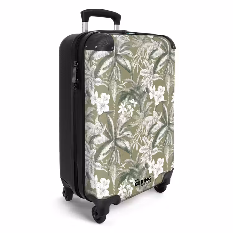Suitcase - Botanical - Flowers - Green — 4