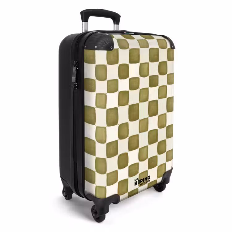 Suitcase - Chess - Pattern - Green — 4