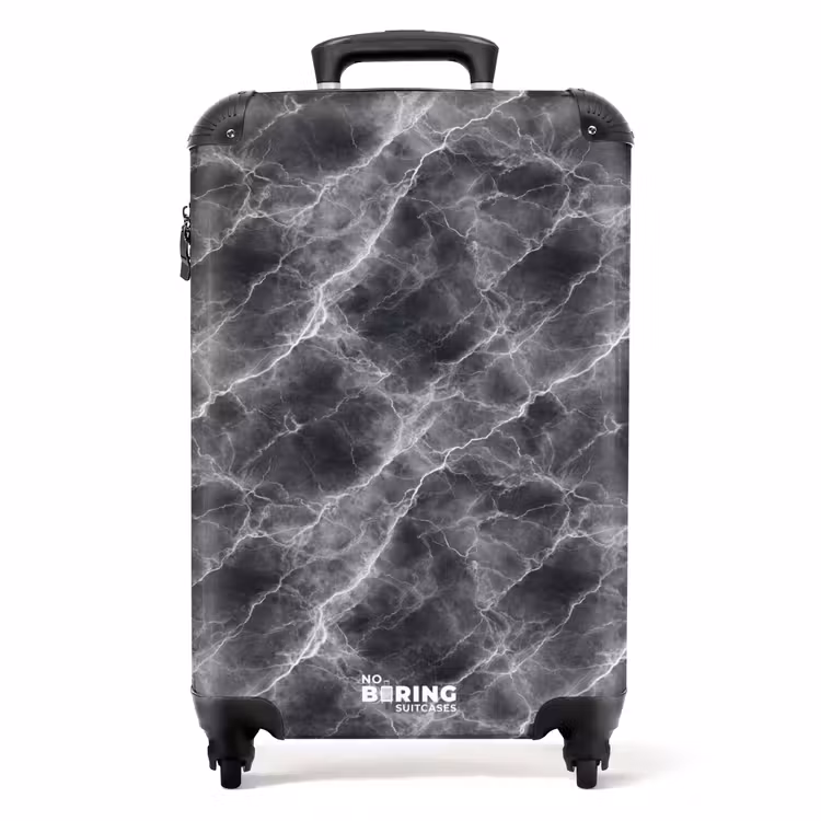 Suitcase - Dark gray - Lightning - Marble — 1