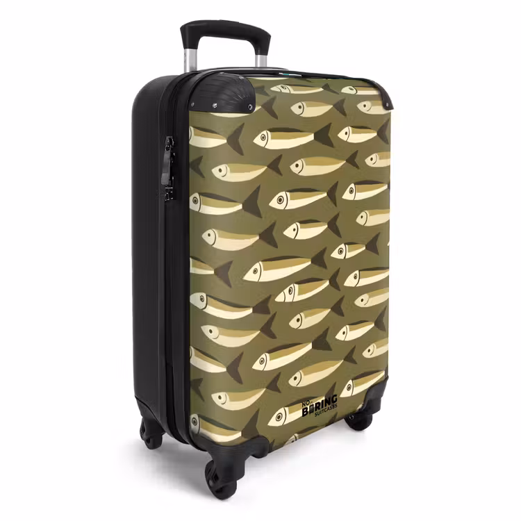Suitcase - Fish - Pattern - Green — 4