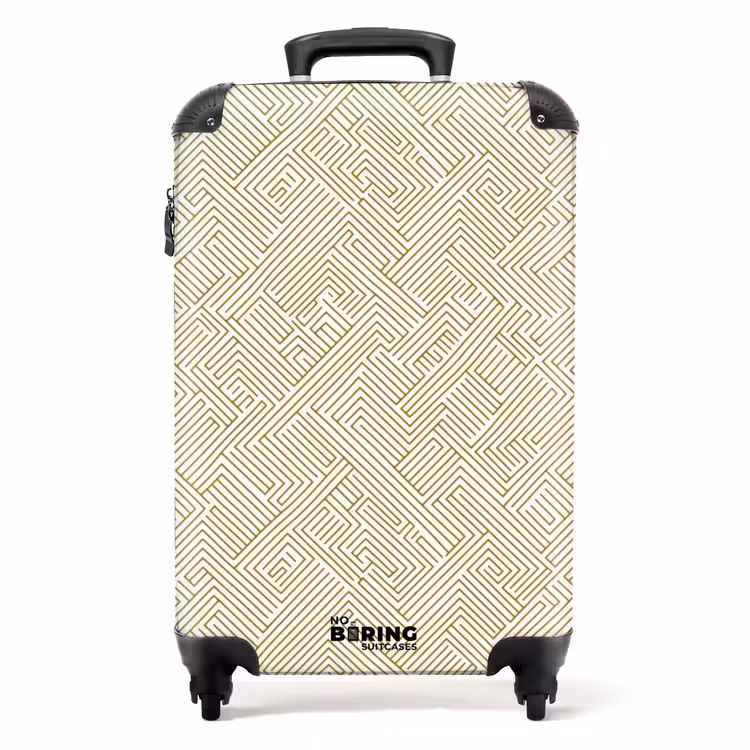 Suitcase - Geometric - Lines - Green — 1