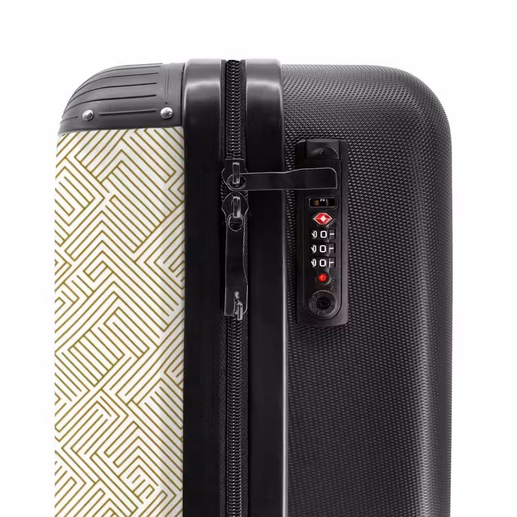 Suitcase - Geometric - Lines - Green — 5