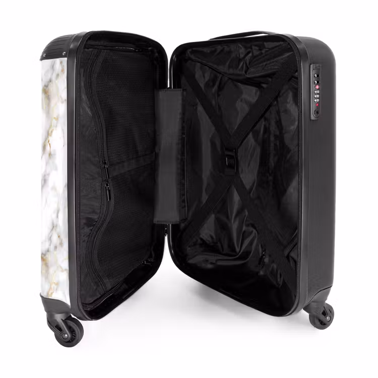 Suitcase - Golden veins - Marble - White — 3