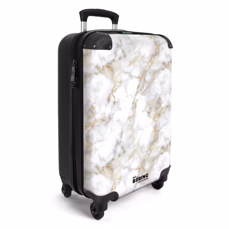 Suitcase - Golden veins - Marble - White — 4