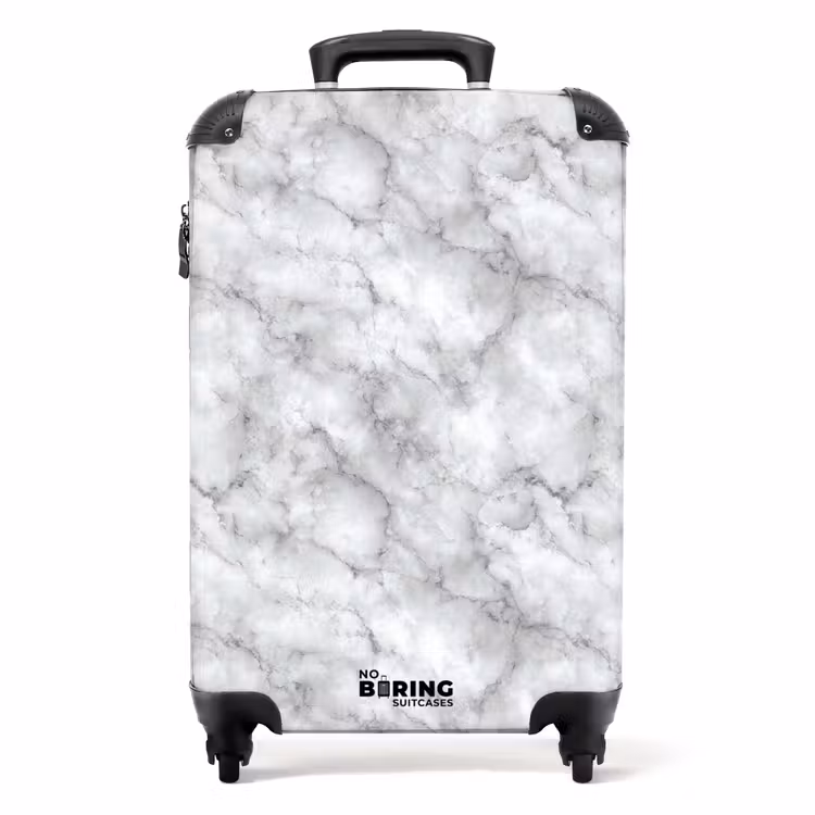 Suitcase - Gray - Marble - Classic - Veins — 1