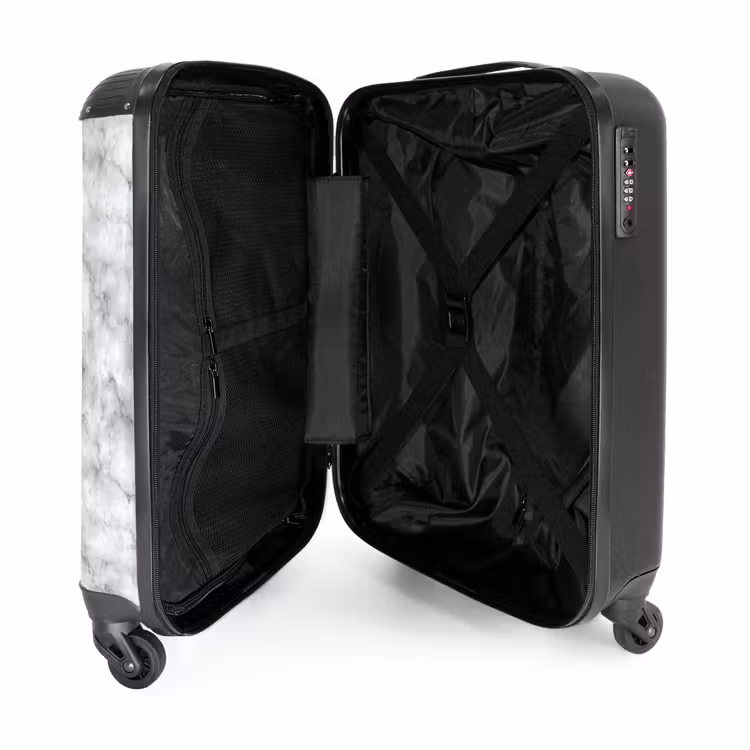 Suitcase - Gray - Marble - Classic - Veins — 3