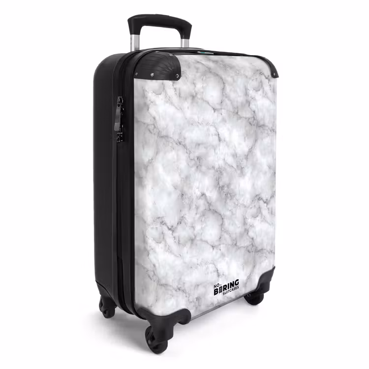 Suitcase - Gray - Marble - Classic - Veins — 4