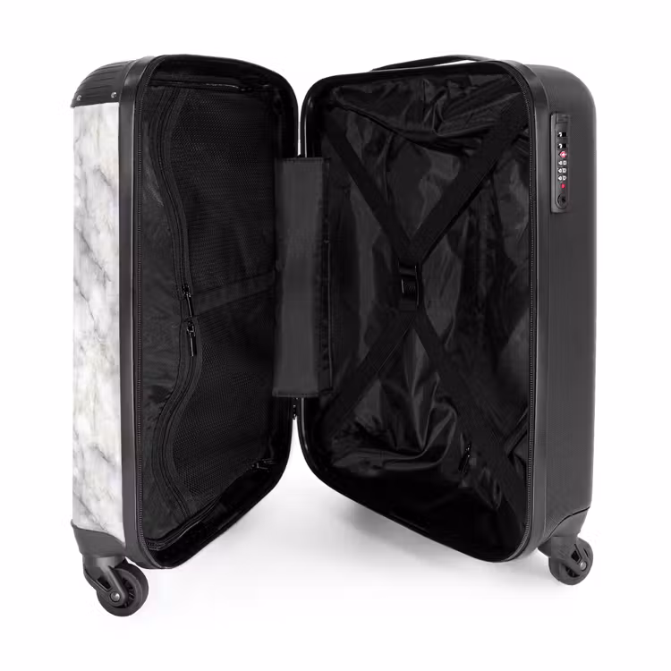 Suitcase - Gray - Marble - Detailed — 3
