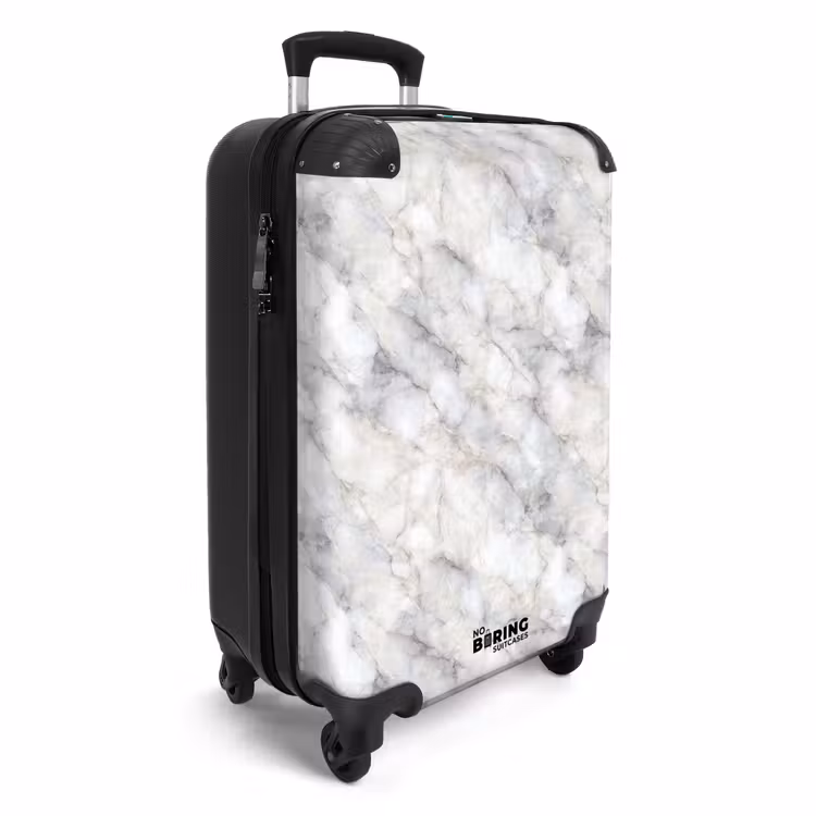 Suitcase - Gray - Marble - Detailed — 4