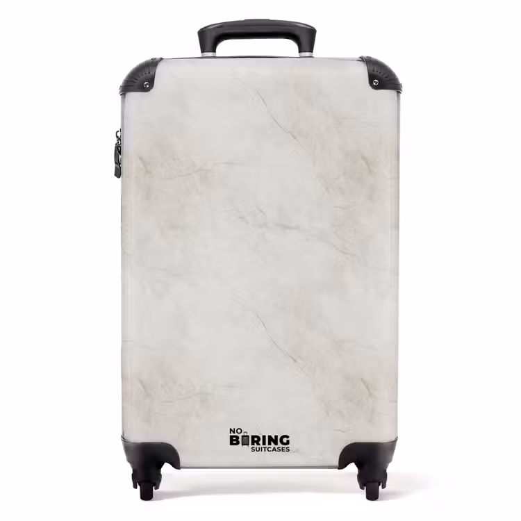 Suitcase - Gray - Marble - Veins — 1