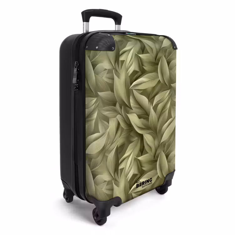 Suitcase - Leaves - Modern - Green — 4