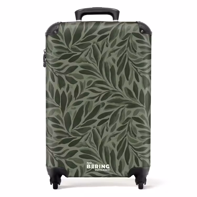 Suitcase - Leaves - Organic - Green — 1