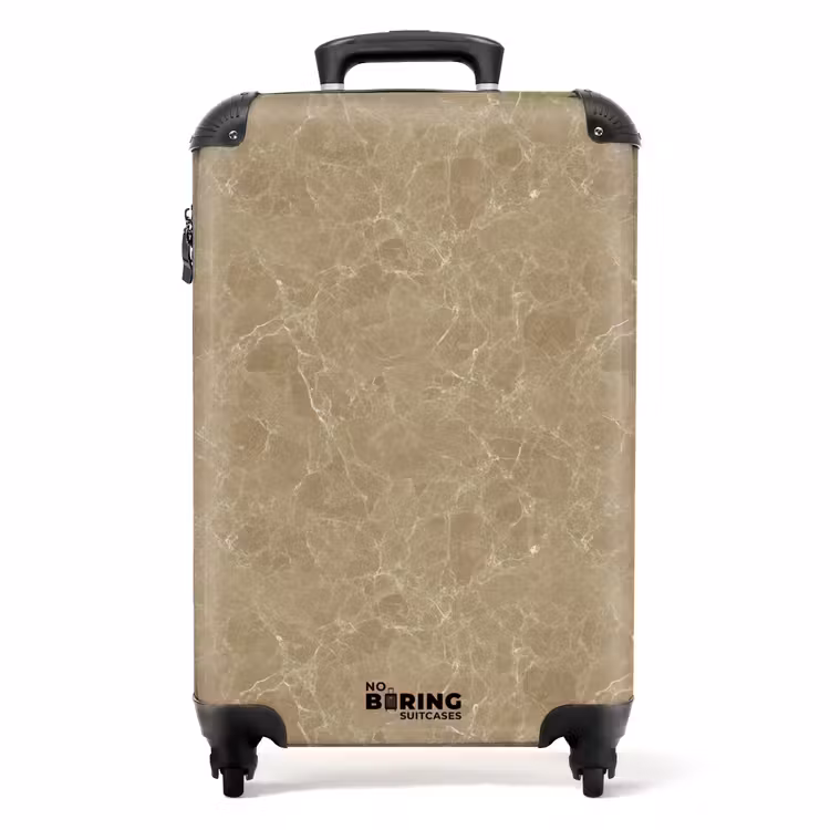 Suitcase - Light beige - Grains - Marble — 1