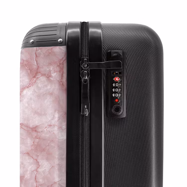 Suitcase - Pink - Quartz marble - Veins — 5
