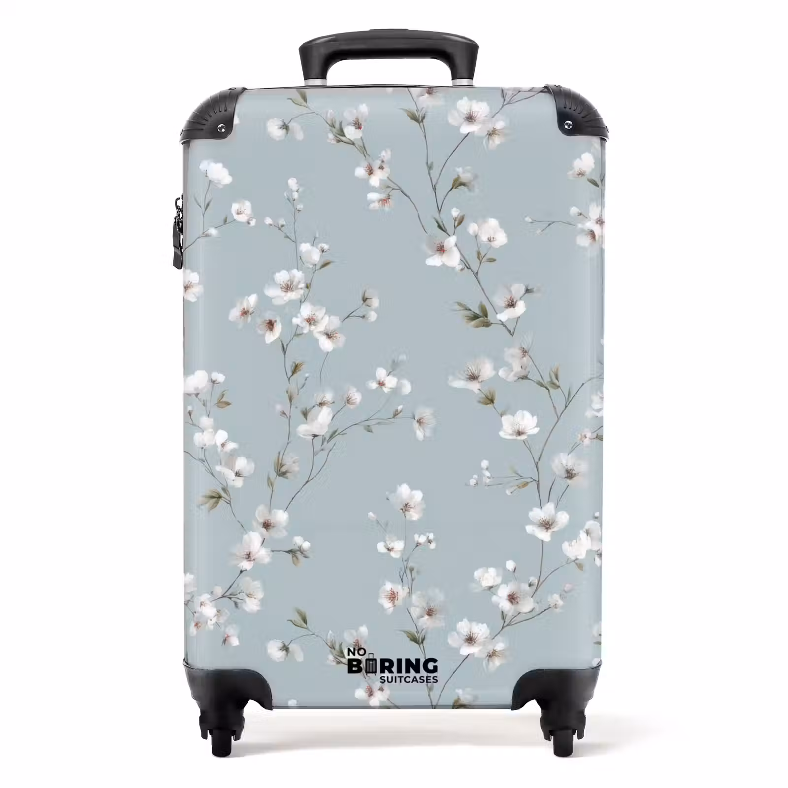 Suitcase - Classic - Flowers - Blue — 1
