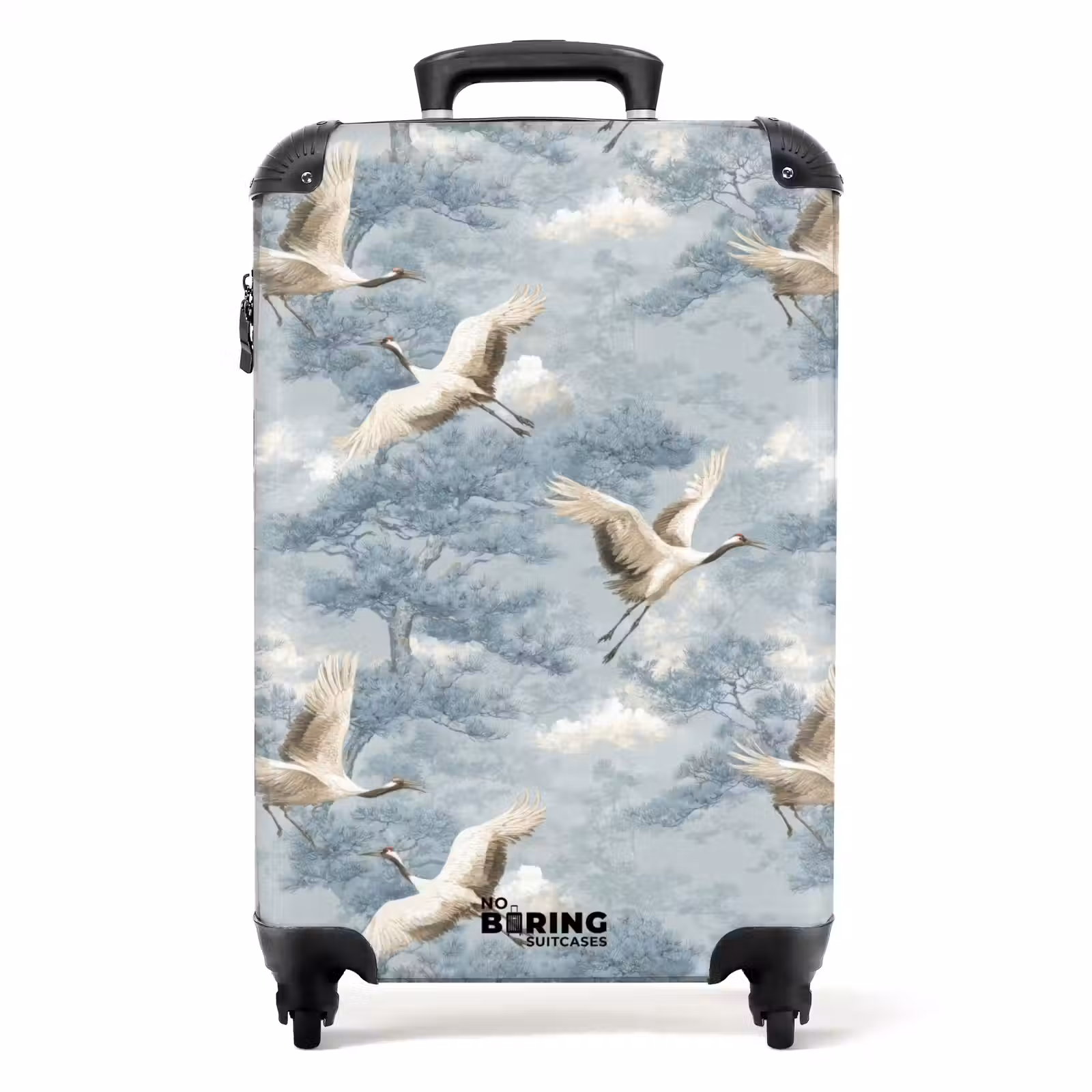 Suitcase - Clouds - Cranes - Blue — 1