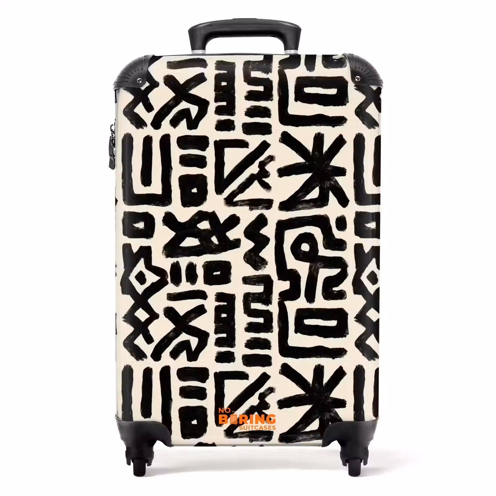 Suitcase - Geometric - Figures - Black — 1