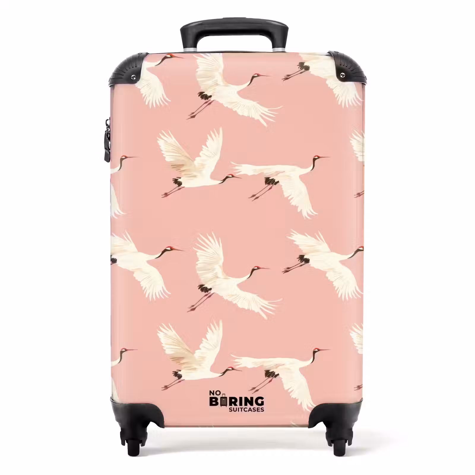 Suitcase - Modern - Cranes - Pink — 1