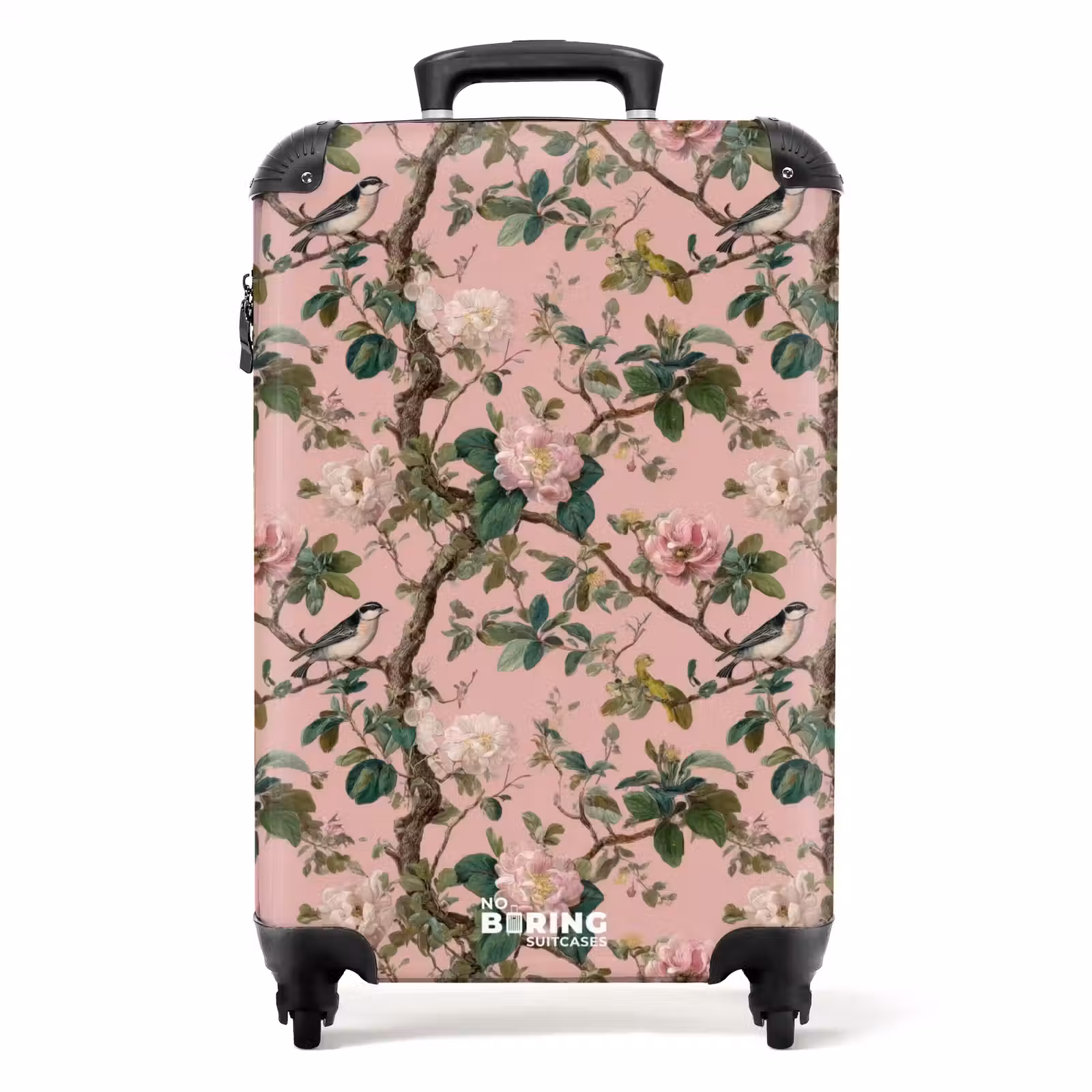 Suitcase - Peonies - Botanical - Bird — 1