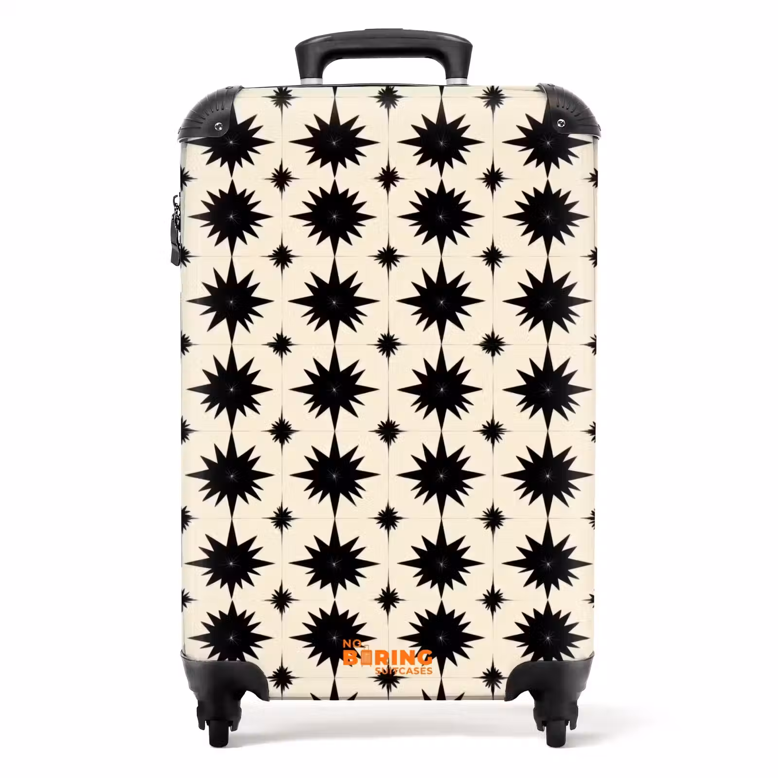 Suitcase - Star shapes - Geometric - Black — 1