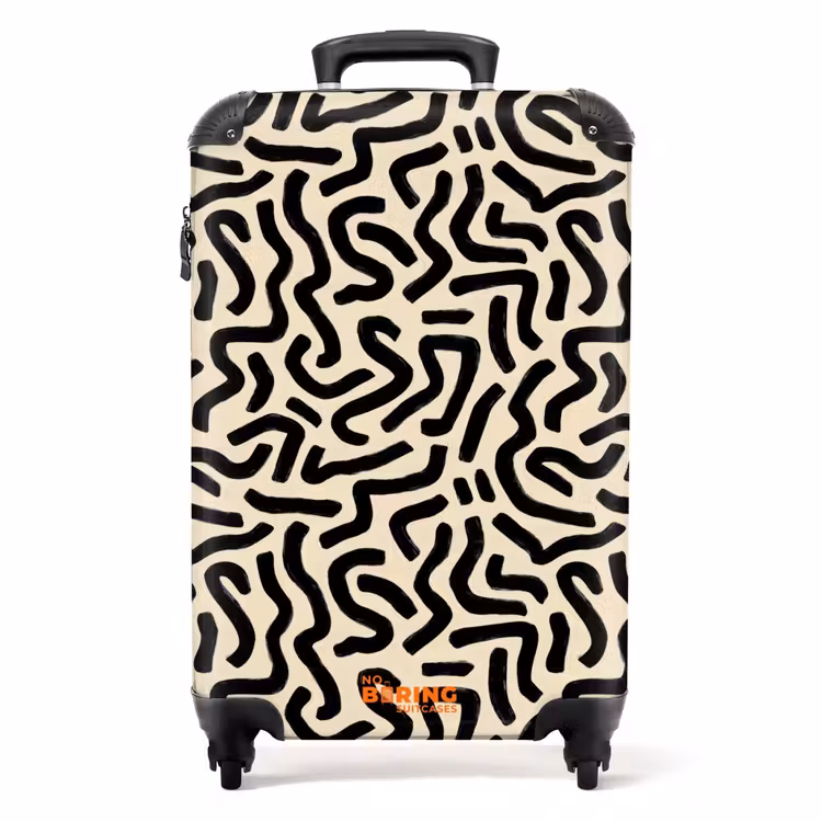 Suitcase - Abstract - Lines - Black — 1