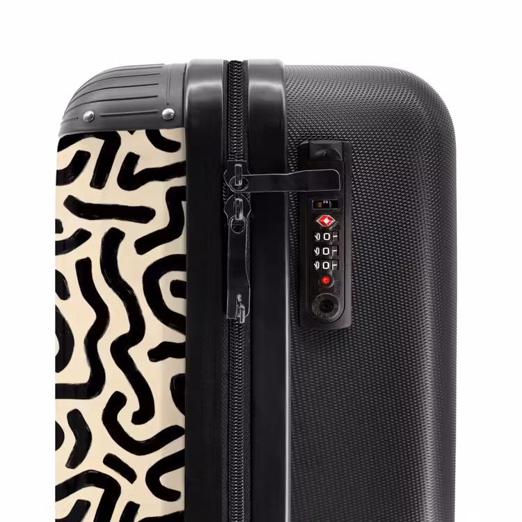 Suitcase - Abstract - Lines - Black — 5