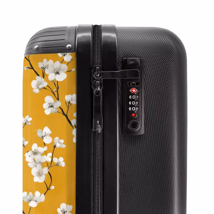Suitcase - Blossom Branch - Watercolor - Yellow — 5