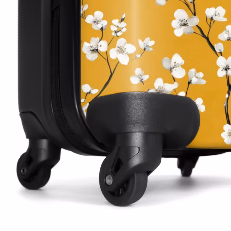 Suitcase - Blossom Branch - Watercolor - Yellow — 6