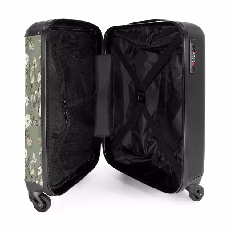 Suitcase - Botanical - Birds - Green — 3