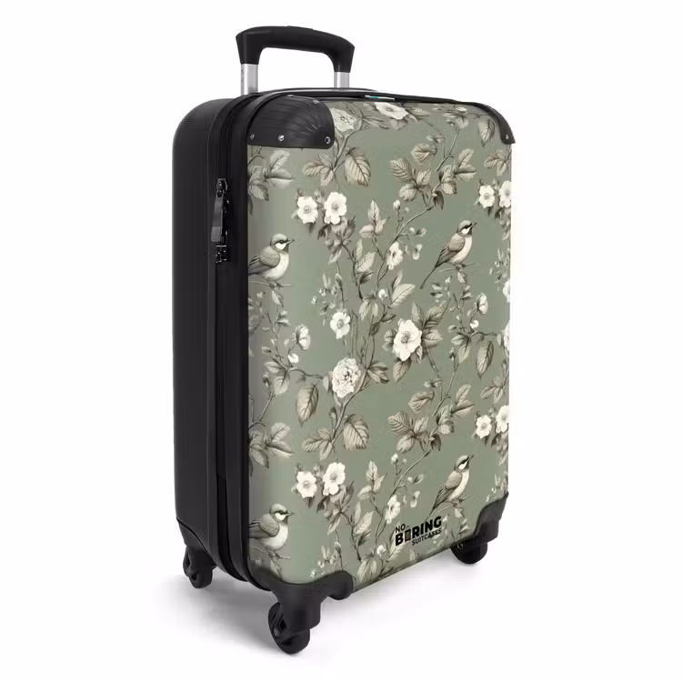 Suitcase - Botanical - Birds - Green — 4
