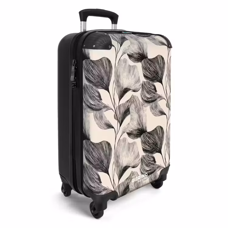 Suitcase - Botanical - Leaves - Black — 4