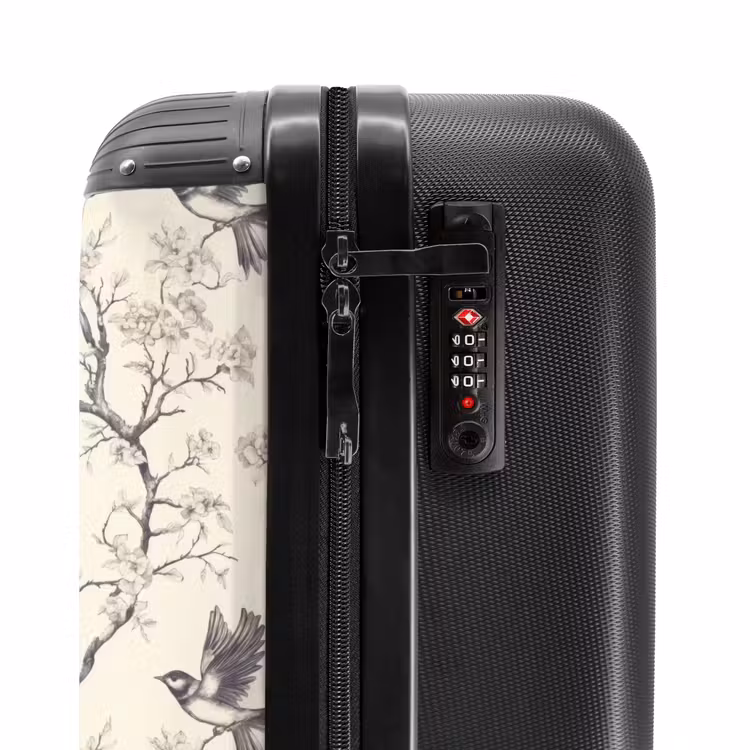 Suitcase - Branches - Birds - Beige — 5