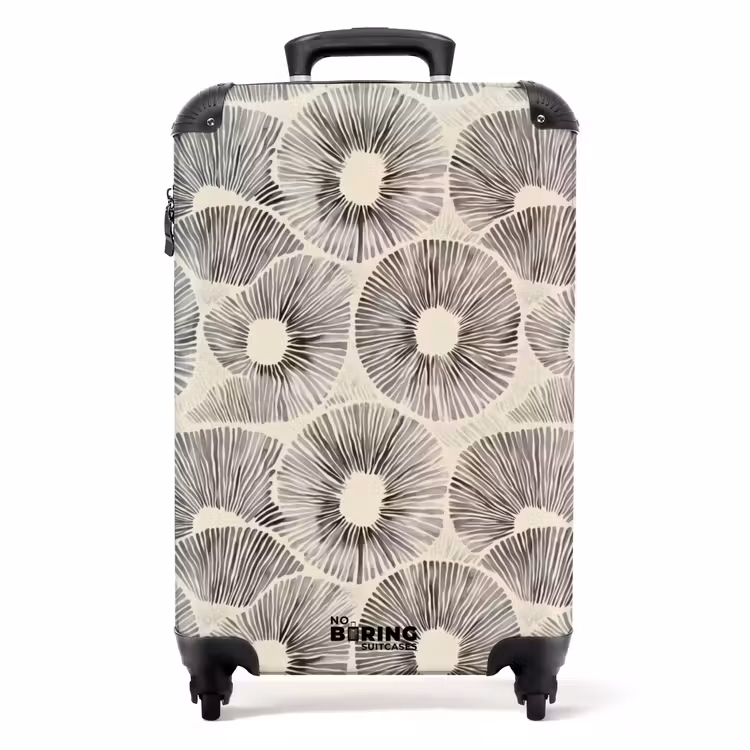 Suitcase - Circles - Pattern - Black — 1