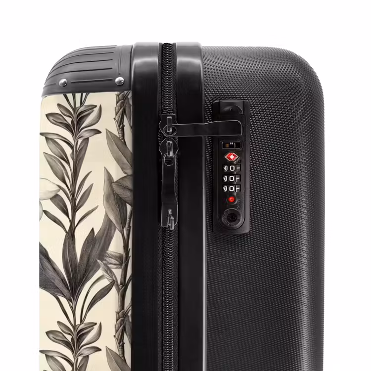 Suitcase - Classic - Botanical - Black - Beige — 5