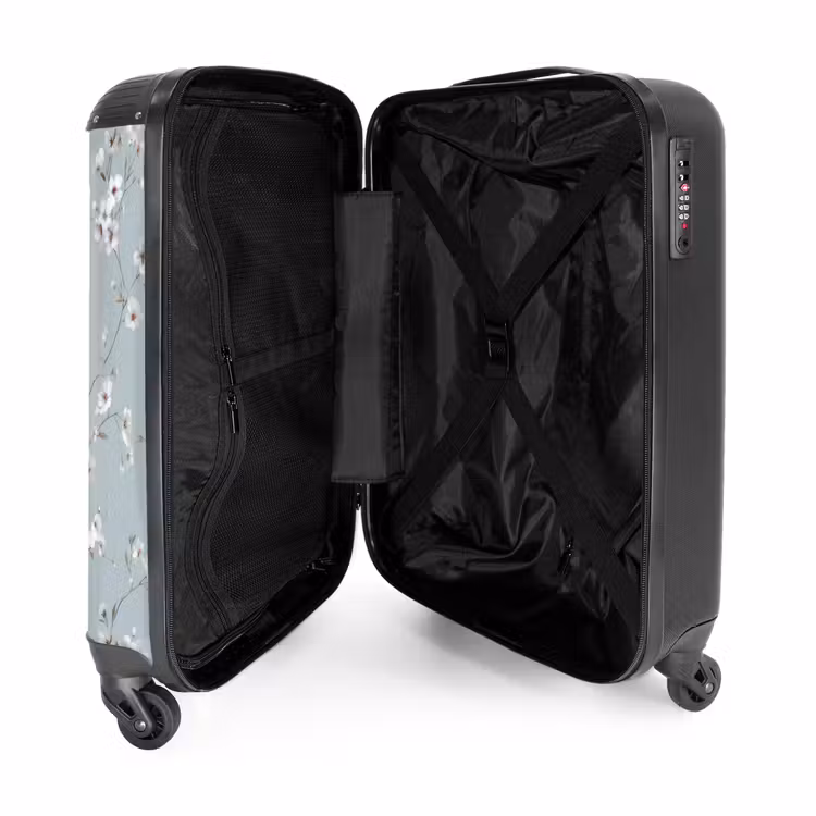 Suitcase - Classic - Flowers - Blue — 3