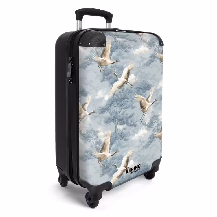 Suitcase - Clouds - Cranes - Blue — 4