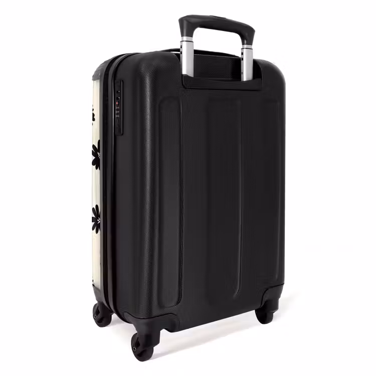 Suitcase - Daisies - Graphic - Black - Beige — 2