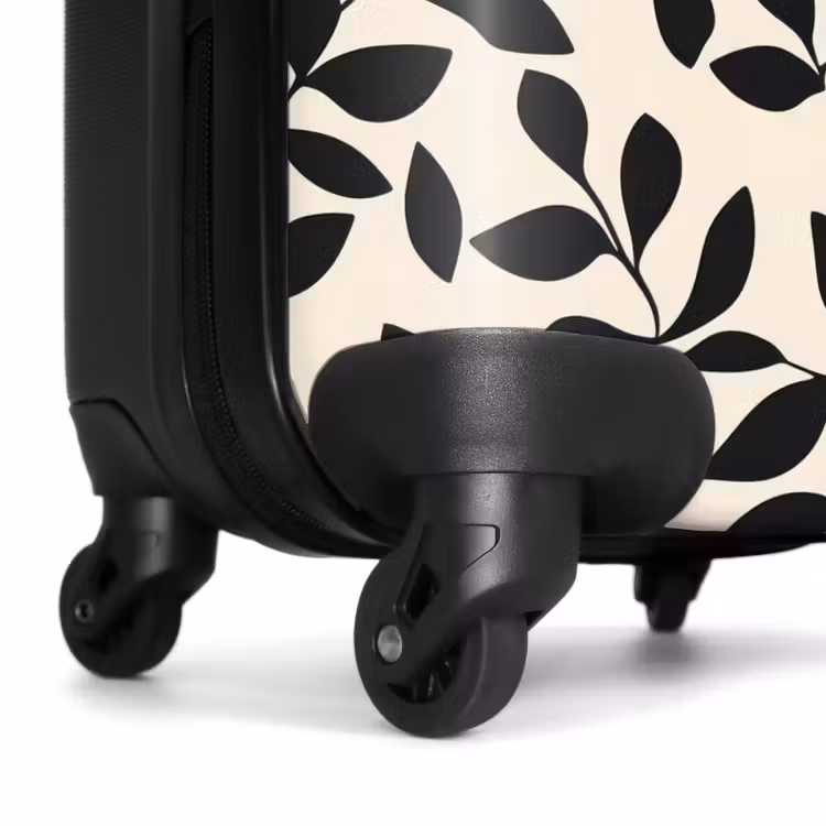 Suitcase - Elegant - Pattern - Black - Beige — 6