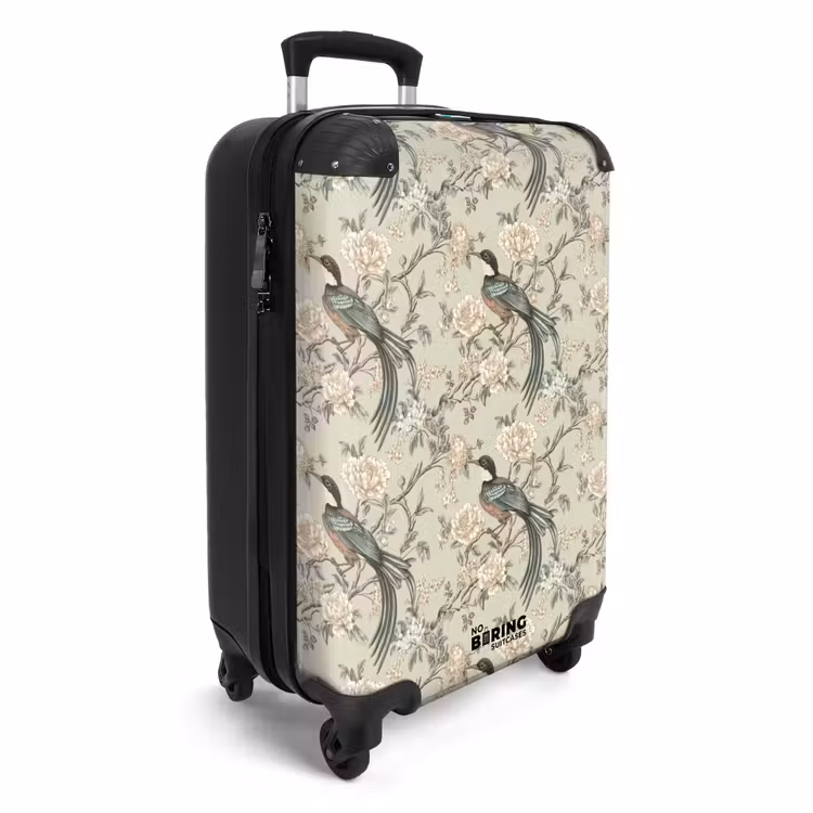 Suitcase - Flower - Bird - Colorful — 4