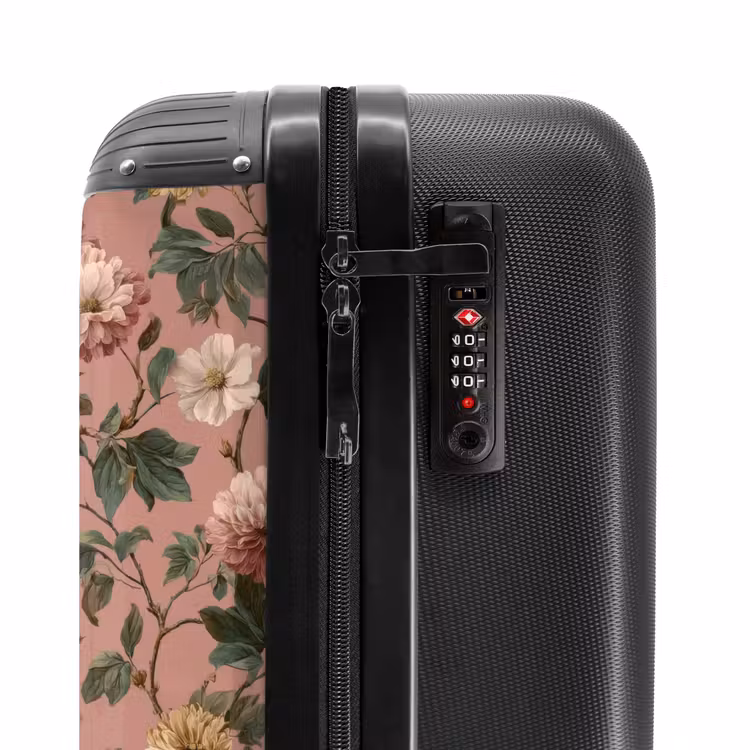 Suitcase - Flowers - Classic - Pink — 5