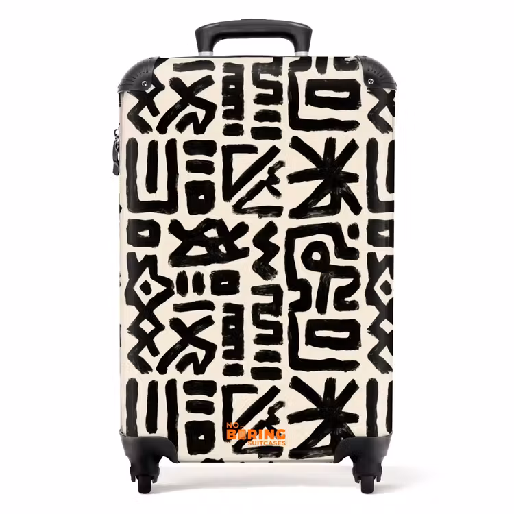 Suitcase - Geometric - Figures - Black — 1