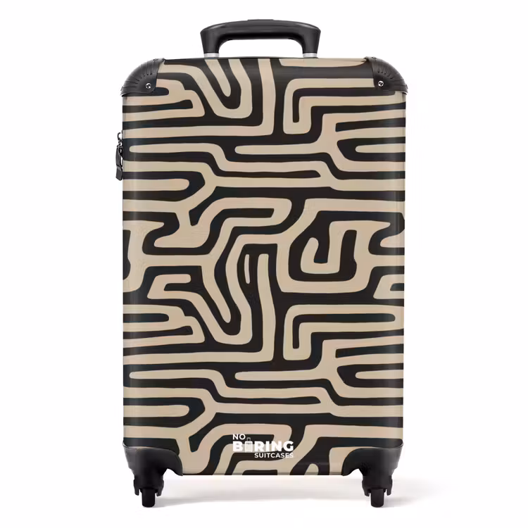 Suitcase - Graphic - Lines - Black — 1