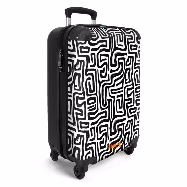 Suitcase - Graphic - Lines - Black - White — 4