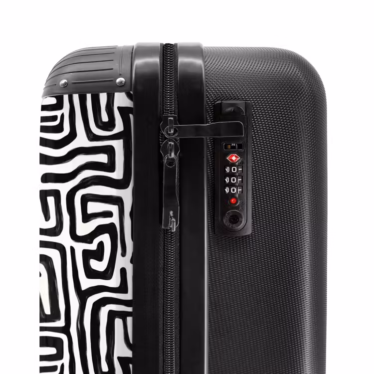 Suitcase - Graphic - Lines - Black - White — 5