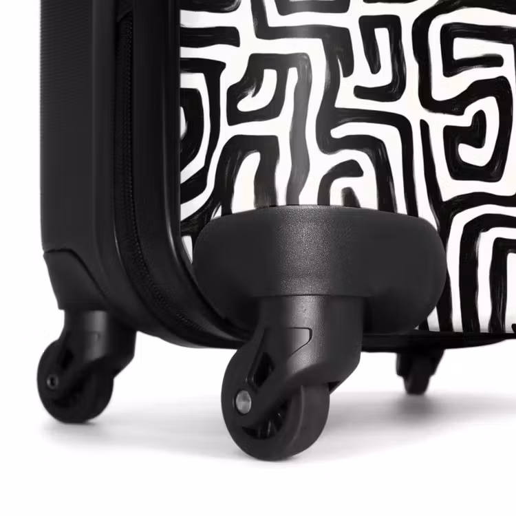 Suitcase - Graphic - Lines - Black - White — 6