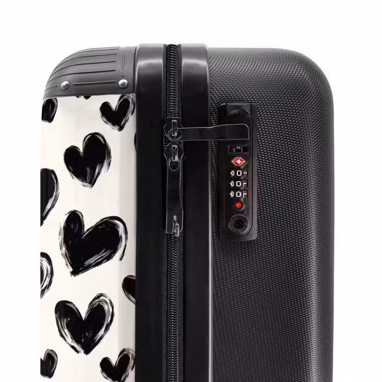 Suitcase - Hearts - Pattern - Black — 5