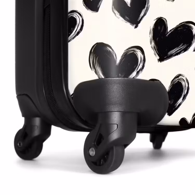 Suitcase - Hearts - Pattern - Black — 6