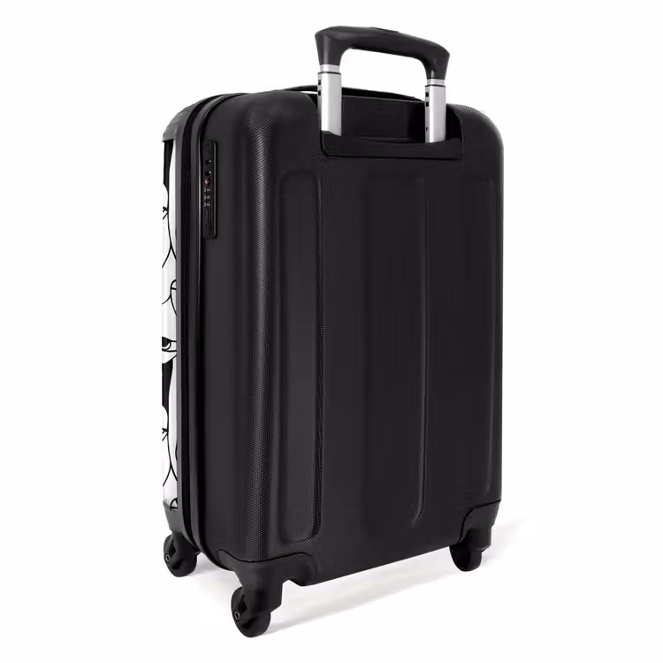 Suitcase - Lines - Faces - Black - White — 2