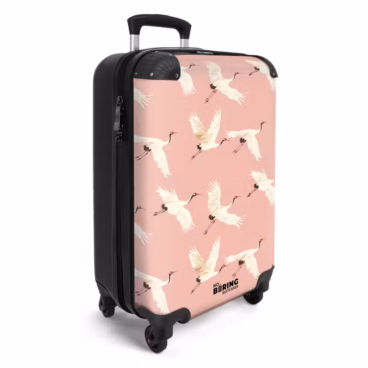 Suitcase - Modern - Cranes - Pink — 4
