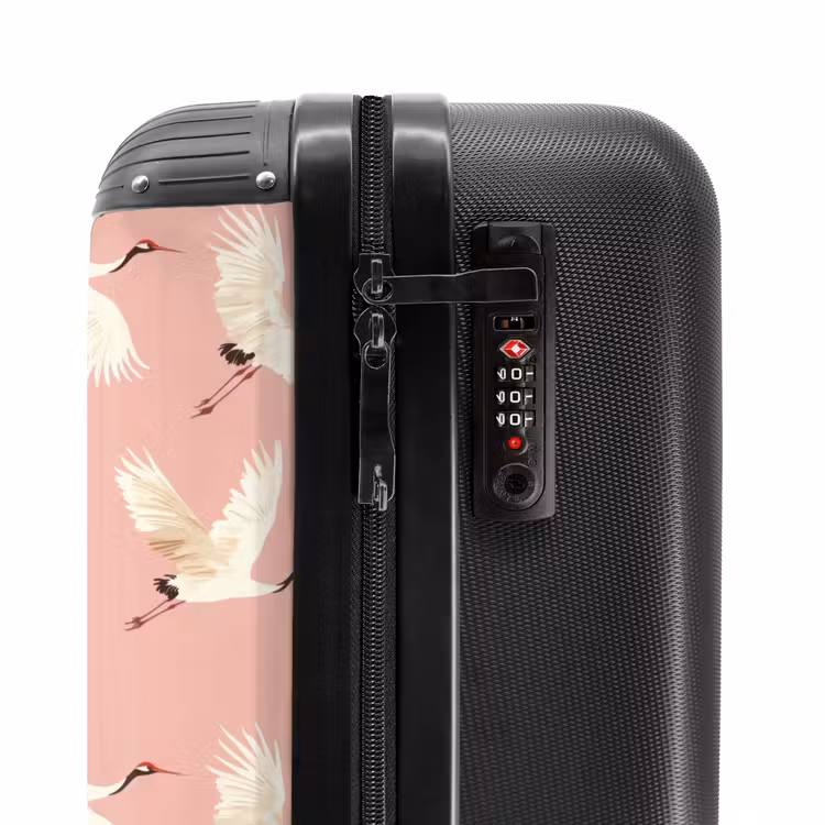 Suitcase - Modern - Cranes - Pink — 5
